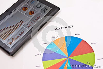 Sales Report on Tablet