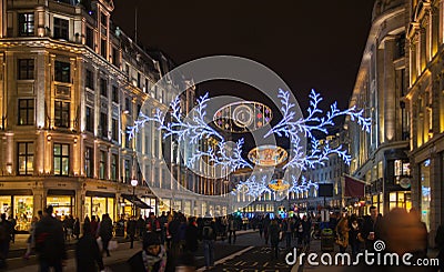 Sales started in London. Regent street in Christmas lights