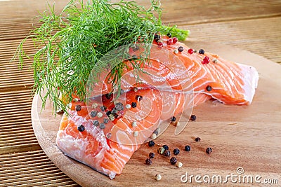 Salmon fillet with dill