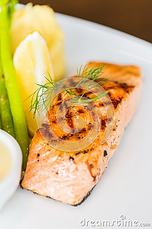 Salmon fish grilled steak