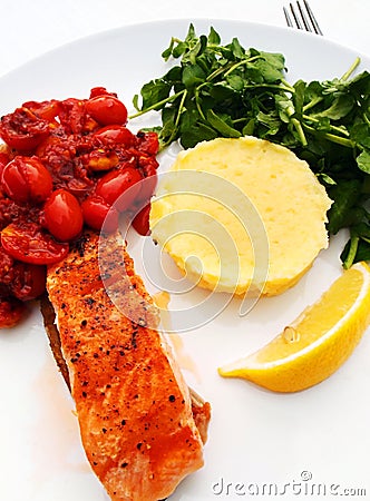 Salmon steak - grilled fish