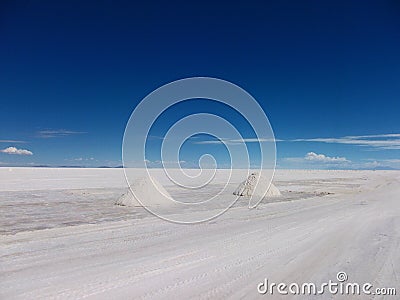 Salt lake in Bolivia salar de Uyuni