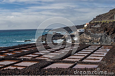 Saltpans and lighthouse Fuencaliente, La Palma, Canary Islands