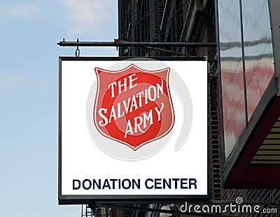 The salvation army sign.