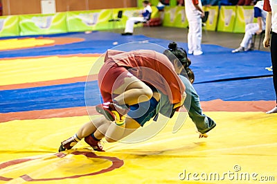 Sambo or Self-defense without weapons. Competitions girls... ...