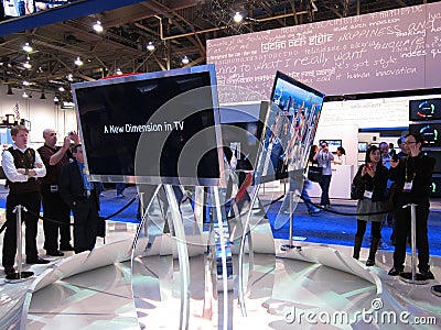 Samsung convention booth at CES 2010