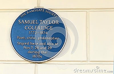Samuel Taylor Coleridge blue plaque