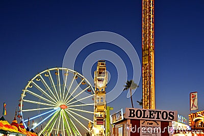 San Diego County Fair Scene At Night