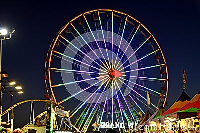 San Diego County Fair Scene At Night