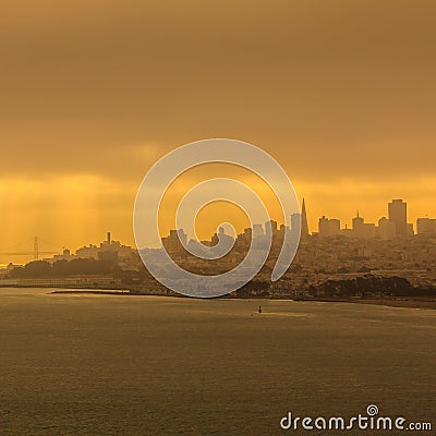 San Francisco city at sun rise