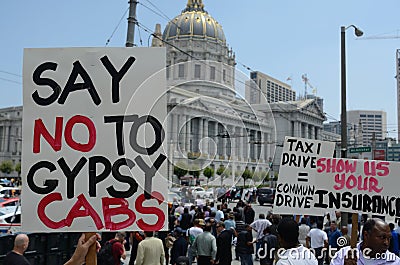 San Francisco Taxi Cab Protest