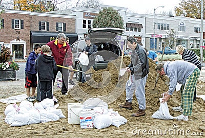 Sand Bags To Fight Flooding