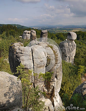 Sandstone rock tower.