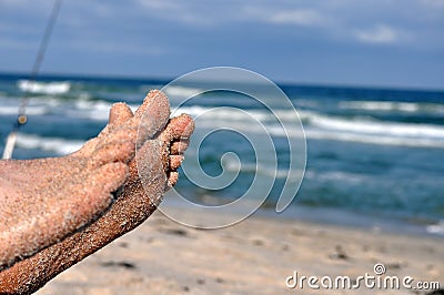 Sandy Feet at the Beach