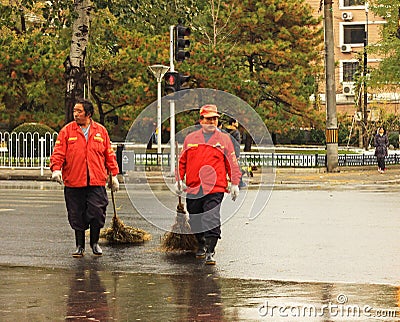 Sanitation workers