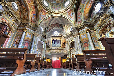 Sant Ambrogio Church Interior. Royalty Free St