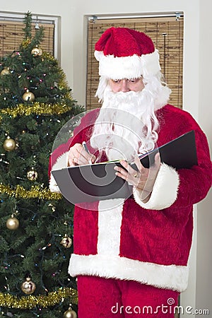 Santa cheking his list