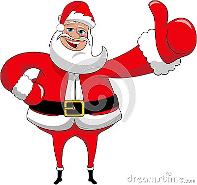 santa claus happy big thumb up xmas isolated stock vector santa claus happy big thumb up xmas isolated stock vector