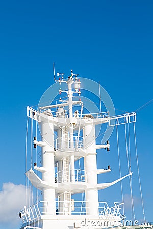 Satellite and Radio Antennas on Cruise Ship