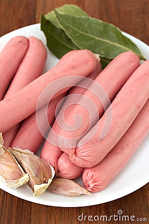 Sausages with garlic