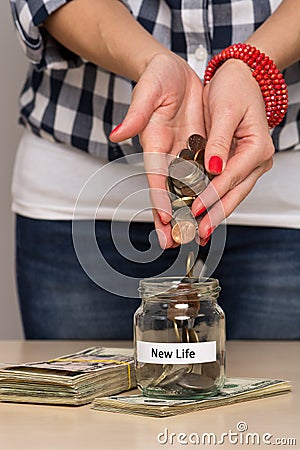 Saving money for new life