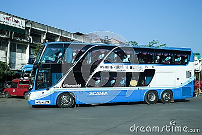 Scania Bus of Newviriya Yarnyon tour bus Company no.18-6.