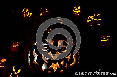 Scary Faces, Carved Pumpkins