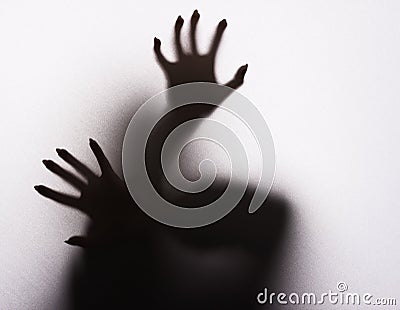Scary female silhouette
