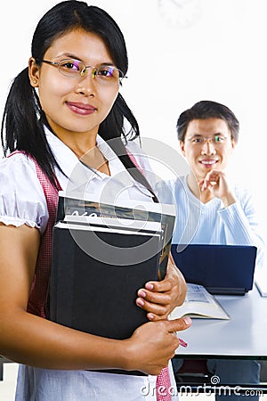 Scholars in study room