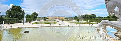 Schonbrunn Palace and garden in Vienna, Austria.