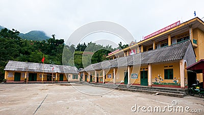 School building in Sapa Valley, Vietnam