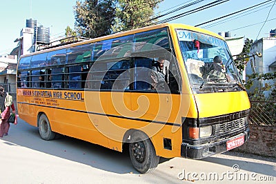 School bus in kathmandu