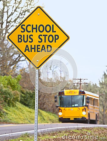 School bus stop sign