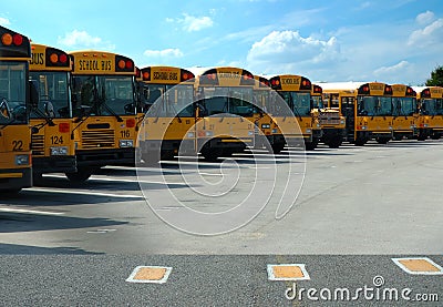 School Buses Parked