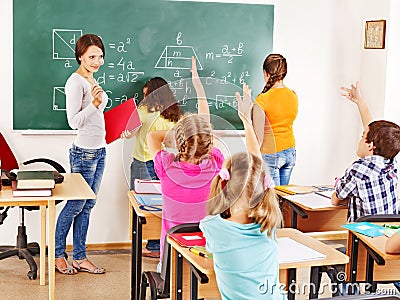 School child with teacher.