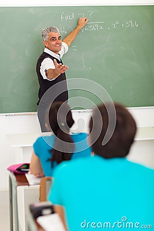 School teacher teaching