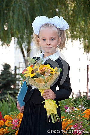 Schoolgirl in elementary school