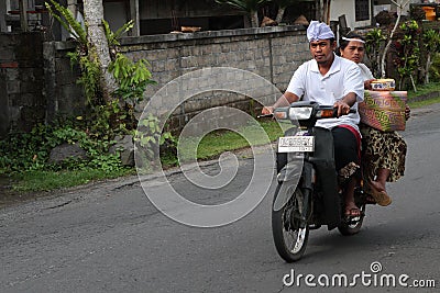 Scooter on the roads of Bali