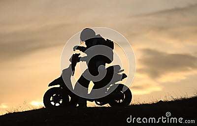 Scooter in the sunset