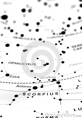 Scorpio on star map B