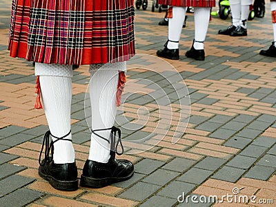 Scottish Highlander wearing kilt