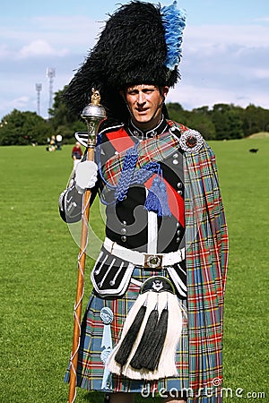 Scottish man in traditional outfit