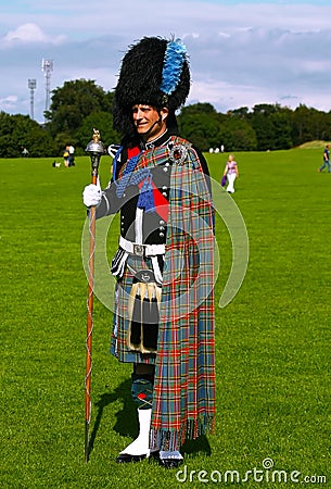 Scottish man in traditional outfit