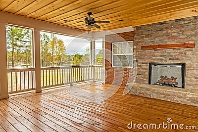 Screened-In Backyard Deck