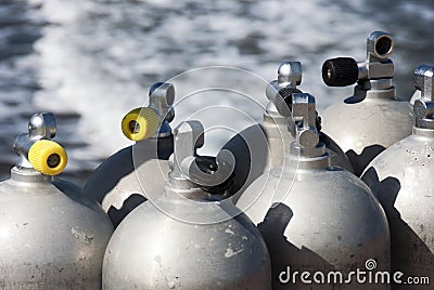 Scuba oxygen tanks