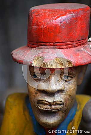 Sculpture of an African man
