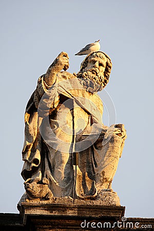 Sculpture with bird, Vatican, Rome