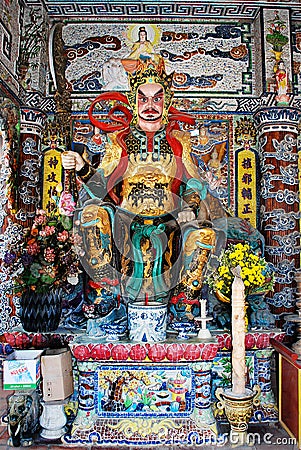 A sculpture of a demon in Buddhist mythology