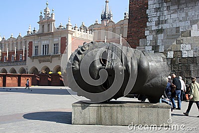 Sculpture on the Main Square in Cracow