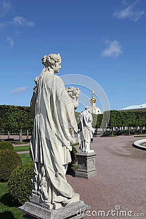 Sculpture park in the Upper Garden of Peterhof.